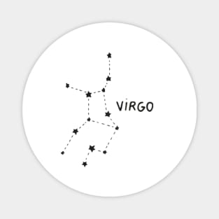 Zodiac Sign - Virgo  Black Magnet